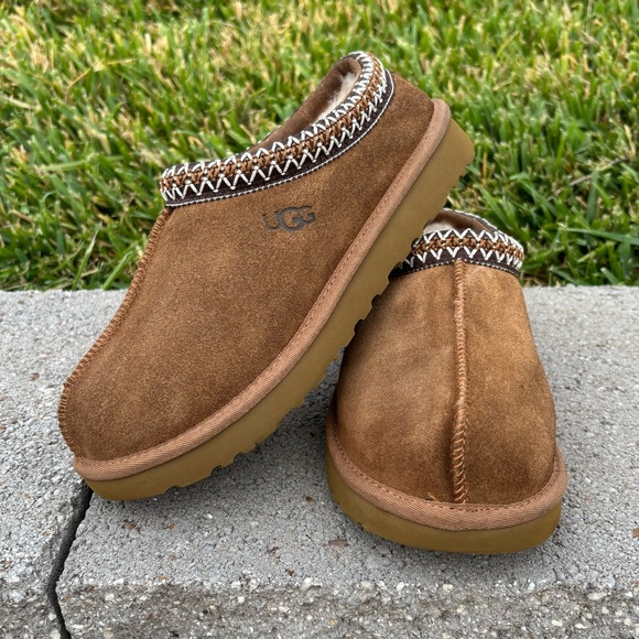 Ugg Women’s Tasman II Chestnut Slippers Shoes Size 9 Suede Sheepskin Clogs - Picture 3 of 14